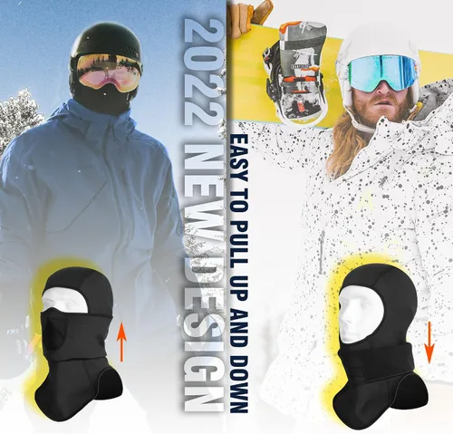 Vista 3 de LMMHEIZI Pasamontañas - Máscara de esquí cálida de invierno para esquí, snowboard
