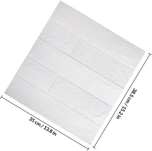 Vista 2 de DOITOOL 10 unids 3D estéreo pared pared paneles 3D pegatinas 3D papel de pared 3D imitación ladrillo pared pared pared ladrillo paneles de pared
