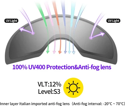 Vista 2 de Supertrip Gafas de esquí de nieve antivaho 100% protección UV gafas de esquí snowboard