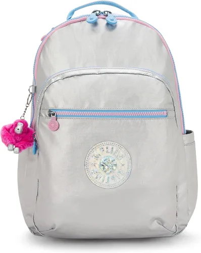 Vista 31 de Kipling Seúl - Mochila pequeña para tableta, diseño de flores acuáticas, talla única