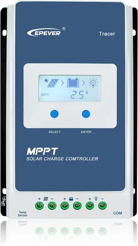 Vista 8 de EPEVER Controlador de carga solar de 10 A, controlador de carga de panel solar MPPT, controlador de carga de 12 V/24 V, trabajo automático, máximo
