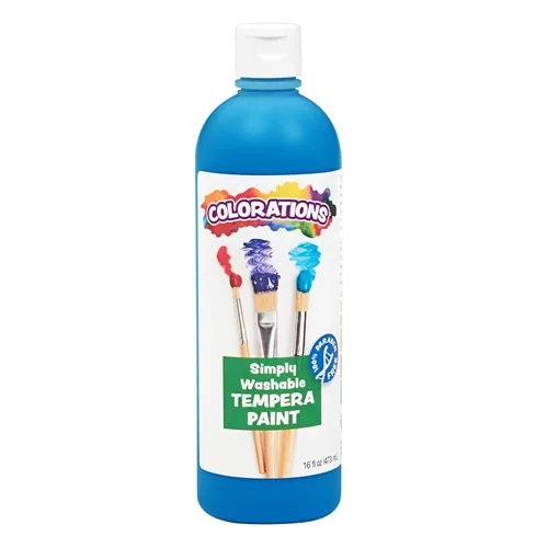 Vista 16 de Colorations WSTAP Pintura de témpera lavable, 16 onzas líquidas, verde manzana, no tóxica, vibrante, atrevida, pintura para niños, manualidades