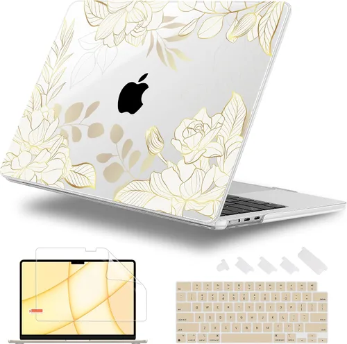Vista 27 de Funda para MacBook Air de 15 Pulgadas 2025 2024 2023 Versión M4 A3241 M3 A3114 M2 A2941, Carcasa Rígida con Protector de Pantalla y Cubierta
