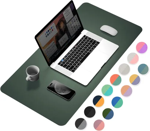 Vista 21 de YSAGi Almohadilla de Escritorio de Oficina, Tapete de Escritorio, 23.6" x 13.7" Ultra Delgada Impermeable de Cuero PU Secante de Escritorio