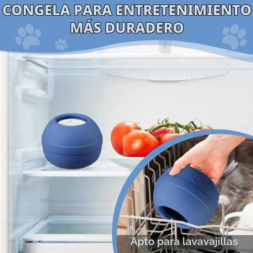 Vista 4 de Juguete Interactivo de Larga Duración para Lamer para Perros, Enriquecimiento Rellenable para Perros para Mantenerlos Ocupados, Juguetes Masticables
