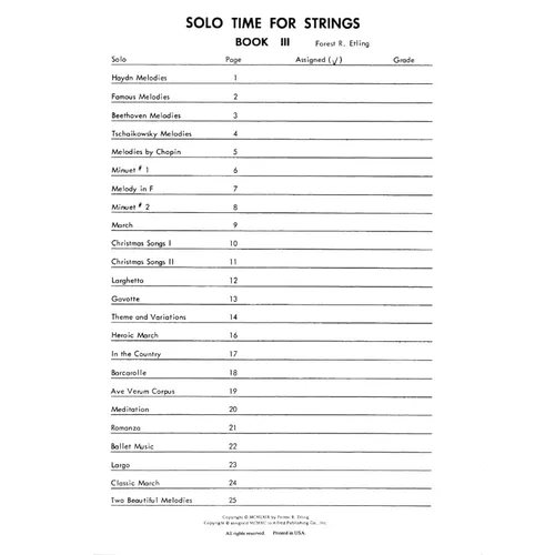 Vista 2 de Solo Time for Strings - Book 3 (Cello)