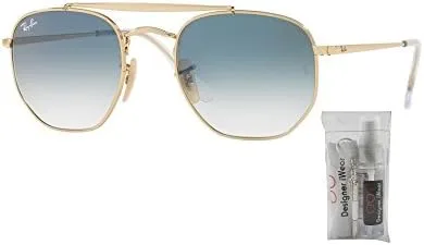 Vista 2 de Ray-Ban RB3648 THE MARSHAL Sunglasses For Men For Women BUNDLE with Designer iWear Complimentary Eyewear Care Kit