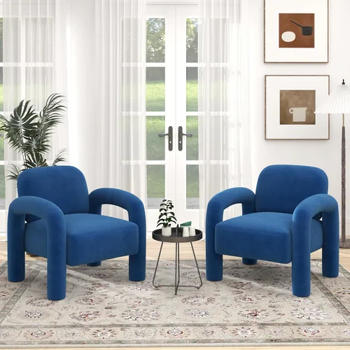 Vista 11 de Silla decorativa moderna, cómoda silla tapizada de terciopelo, acogedora silla individual de tocador, silla de barril copetudo, silla de lectura
