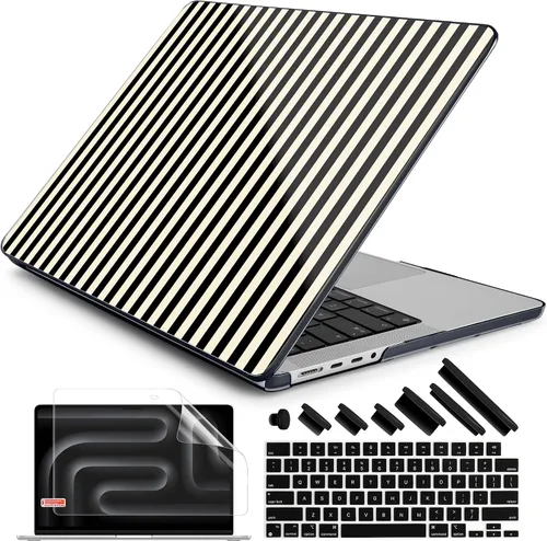 Vista 24 de DONGKE Funda para M5 MacBook Pro de 14 pulgadas 2025 2024-2021 M4 M3 M2 M1, cubierta de carcasa dura de plástico compatible con A3434 A3112 A3401