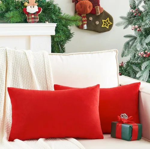 Vista 34 de Juego de 2 fundas de almohada decorativas de terciopelo de 16 x 16 pulgadas, fundas de almohada negras suaves para sofá, cama, sala de estar