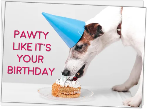 Vista 15 de Glory To Dog Ah Wooo Tarjeta de cumpleaños feliz con tarjeta de felicitación y sobre para envío