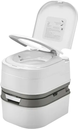 Vista 9 de YITAMOTOR Baño portátil de 6.34 galones para acampar con colección de papel Gris
