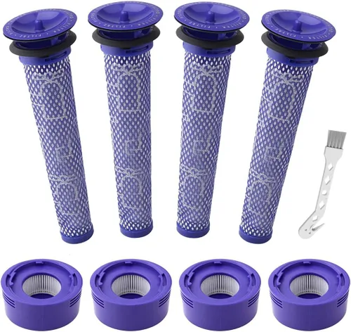 Vista 9 de Juego de 6 filtros de repuesto para aspiradoras Dyson V7, V8 Animal y V8 Absolute inalámbricas, 3 filtros post, 3 filtros pre, reemplaza la pieza