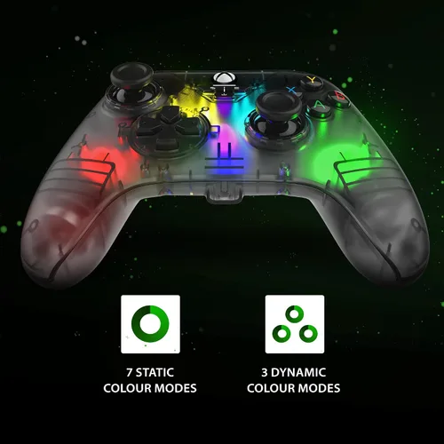 Vista 4 de Snakebyte Wired Video Game Controller - Xbox Series XS, Xbox One & PC - Officially Licensed Gamepad RGB X - Hall Effect Sensors for Precision