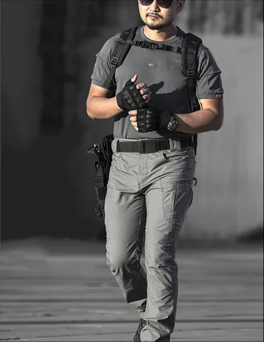 Vista 2 de Cinturón de golf de nailon elástico para hombre, cinturón táctico militar, cinturón elástico para hombre, cinturón elástico para pantalones