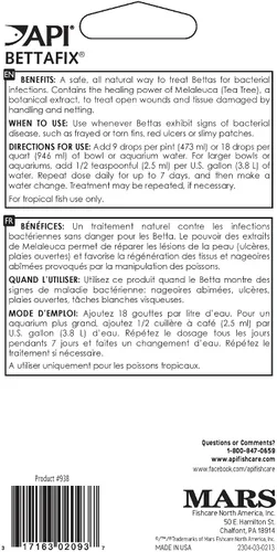 Vista 2 de Aquarium Pharmaceuticals BettaFix Remedio, 1.25 fl oz, 1.7 Onzas