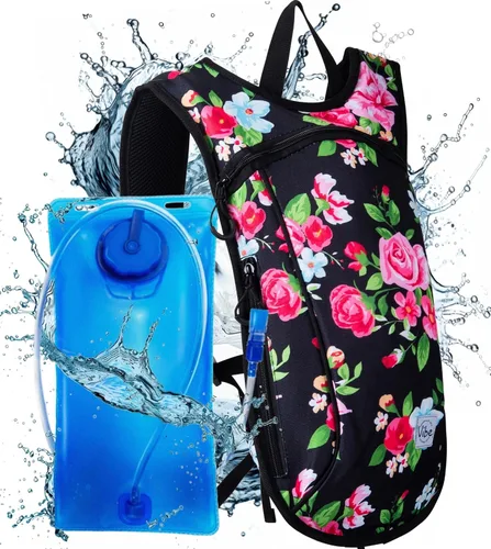 Vista 13 de Vibe Festival Gear Mochila de hidratación con bolsa de agua de 2 L para mujeres, hombres, adolescentes y niños, Hydropack Hydro Sports, al aire