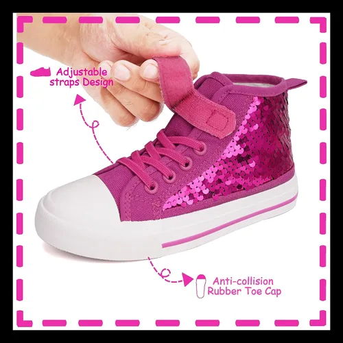 Vista 4 de Toandon Zapatillas de lona casuales de moda adorables para niños