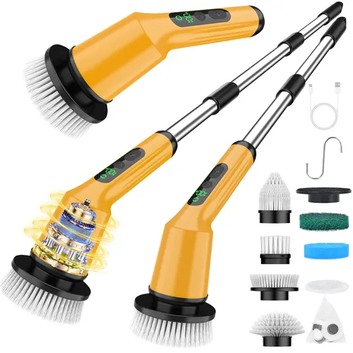 Vista 10 de Electric Spin Scrubber for Bathroom, Shower Scrubber with Long Handle