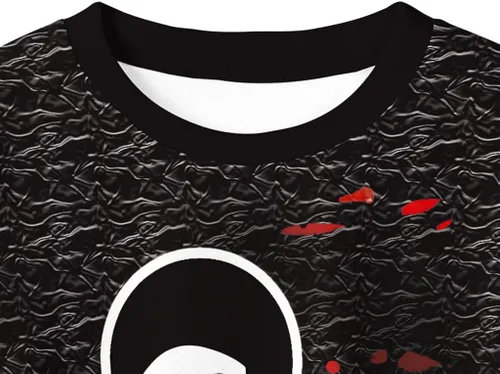 Vista 3 de Camiseta de manga corta con diseño de monstruo de terror para niños, diseño de dibujos animados, para niños de 4 a 12 años