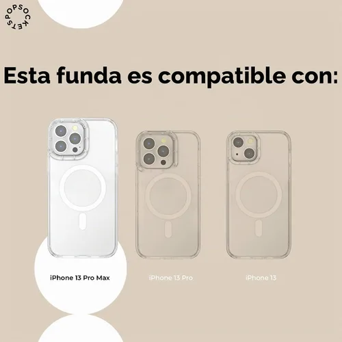 Vista 6 de PopSockets Funda para iPhone 13 Pro Max con agarre y deslizamiento para teléfono, compatible con carga inalámbrica, color negro