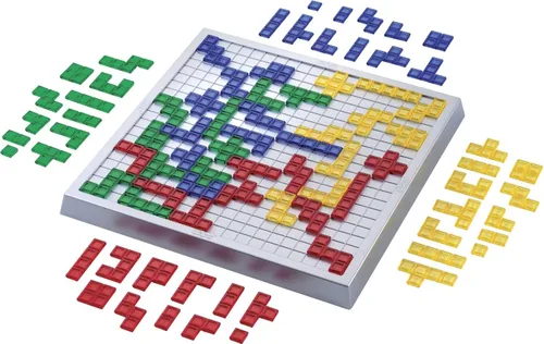 Vista 2 de Mattel Games Blokus XL Juegos de mesa para noche familiar, juegos de cerebro para 2 a 4 jugadores, tablero y piezas de gran