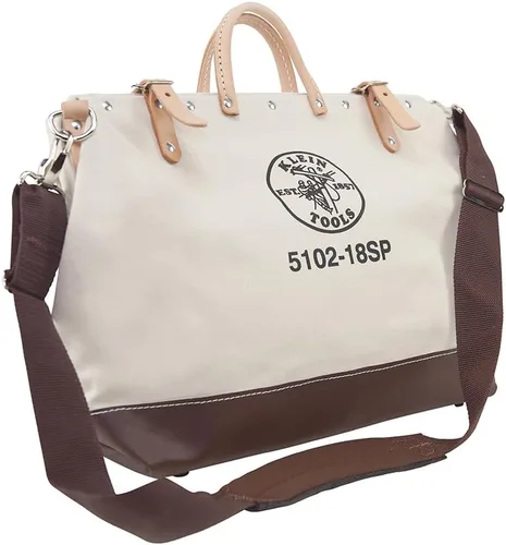 Vista 10 de Klein Tools 5102-14SP Bolsa de herramientas con correa de hombro desmontable de 14 pulgadas, 10 bolsillos interiores para organización