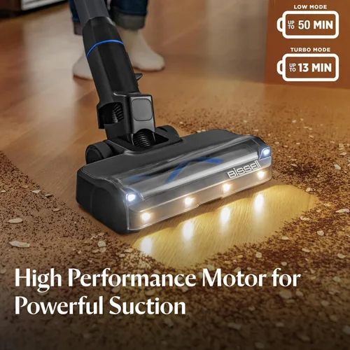 Vista 6 de Bissell PowerClean FurGuard 280W Aspiradora inalámbrica que se mantiene en pie con cepillo autolimpiante, succión fuerte, batería extraíble, montaje