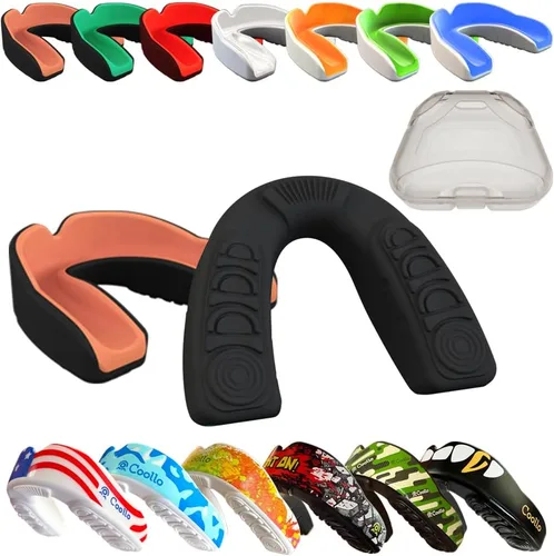 Vista 9 de Protector Bucal Hervir y Morder (Jóvenes y Adultos) DA Boquilla Deportiva de Ajuste Personalizado para Fútbol Americano, Hockey, Rugby, Lacrosse