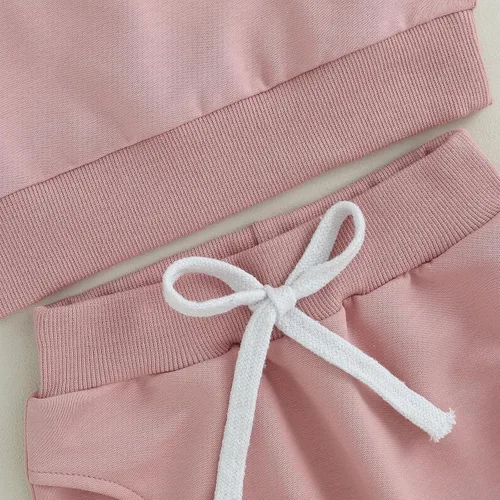 Vista 6 de Conjunto de sudadera con estampado para bebé y niña, sudadera larga para otoño e invierno