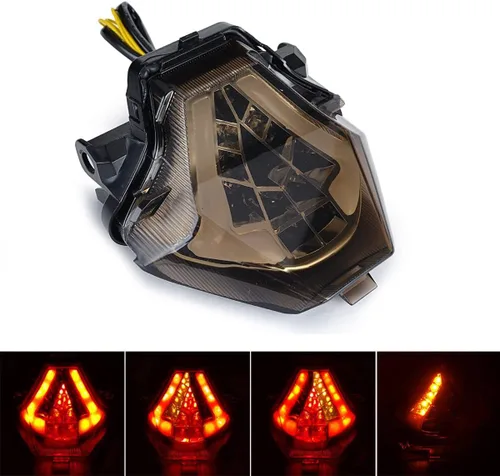 Vista 2 de MZS Luz trasera de motocicleta + enlace de bajada compatible con FZ07