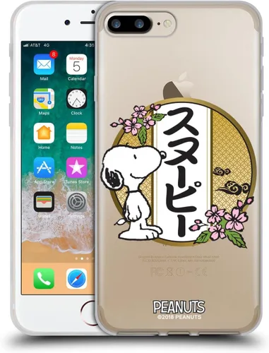 Vista 122 de Carcasa de gel para iPhone 7 Plus/iPhone 8 Plus, diseño de Snoopy Oriental de Peanuts, Badges