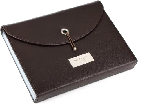 Vista 3 de Organizador de archivos personalizado de piel sintética, soporte para documentos prescindible para hombres, tamaño A4, carpeta de archivos