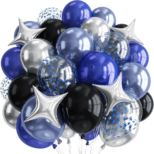 Vista 24 de Globos con estampado de guepardo para decoraciones de cumpleaños, 30 cm, globos de látex con estampado de leopardo en colores negro, marrón