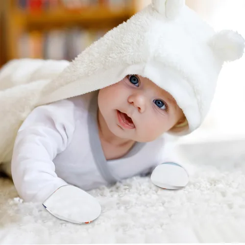 Vista 7 de ONESING 6-20 pares de guantes de bebé sin arañazos 0-6 meses, guantes esenciales para bebés recién nacidos, niños y niñas