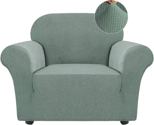 Vista 31 de Turquoize Funda elástica para silla reclinable, funda para sofá reclinable, funda de sofá de 1 pieza con bolsillo lateral, funda protectora
