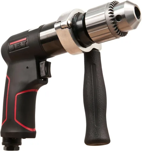 Vista 6 de JET Taladro angular reversible neumático de 3/8 pulgadas, 1200 RPM (JAT-630), negro