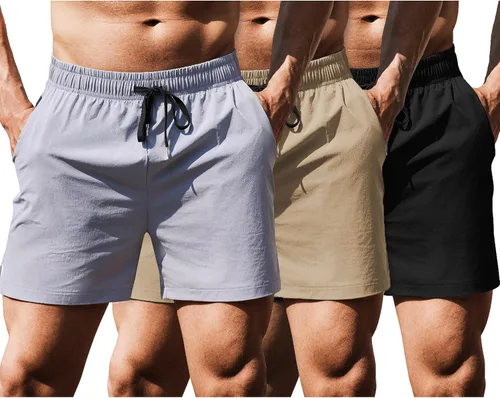 Vista 19 de COOFANDY Pantalones cortos deportivos para correr para hombre de 5 pulgadas, paquete de 2 pantalones cortos de entrenamiento para gimnasio