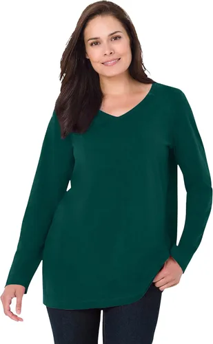 Vista 10 de Camiseta manga larga de talla grande para mujer Woman Within Negro