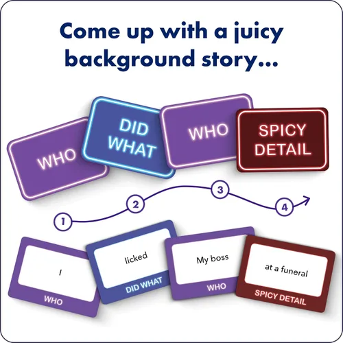 Vista 2 de Freaky Rumors® Against Reality — Divertido juego de cartas para fiestas para reuniones sociales (3-6 jugadores) Divertido rompehielos para noches