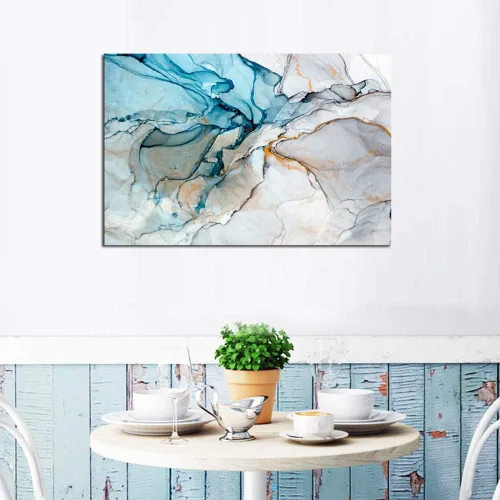 Vista 3 de Lienzo de pintura de arte abstracto para colgar en la pared, ideal para la decoración del hogar, de habitaciones, salas, baños y más