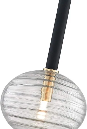 Vista 5 de Hudson Valley Lighting 2410-AGB Breton - Colgante LED de 1 luz - 8.5 pulgadas de ancho por 14.75 pulgadas de alto, color acabado: latón envejecido