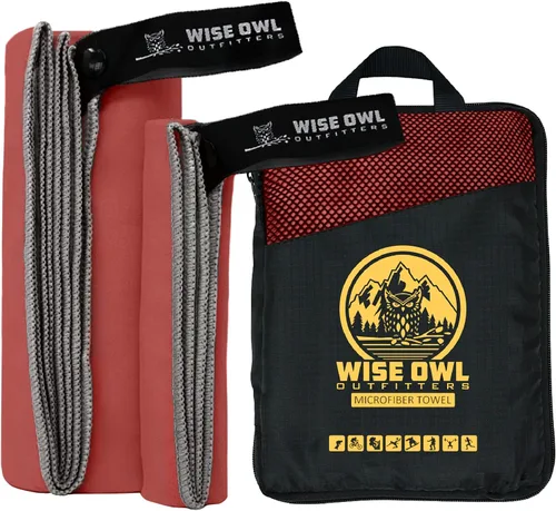 Vista 15 de Wise Owl Outfitters Microfiber Camping Towel - Quick Dry Towel for Travel, Backpacking, Hiking, Beach, Gym & Yoga - Compact, Fast Drying &