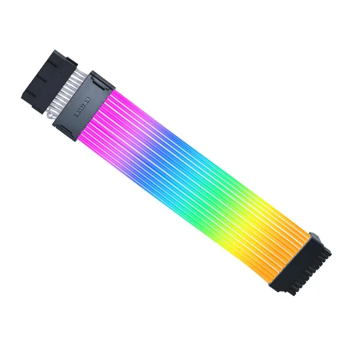 Vista 11 de Lian Li Strimer Wireless 24 Pin con controlador (PW24-1W-T) - Cable de extensión de alimentación RGB direccionable - Control inalámbrico de 2.4 GHz