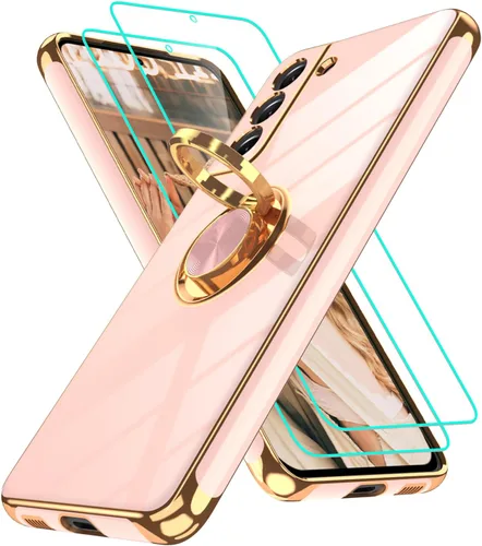 Vista 315 de Funda para Motorola Moto G 5G 2024: Funda Moto G Play 5G 2024 con 2 piezas de protectores de pantalla, soporte de anillo de rotación de 360°
