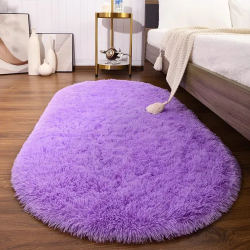 Vista 27 de Softlife Alfombras Esponjosas para Dormitorio, Alfombra de Área Peluda Bonita para Niñas y Niños Habitación de Bebé Decoración del Hogar, 2 x 5 Pies