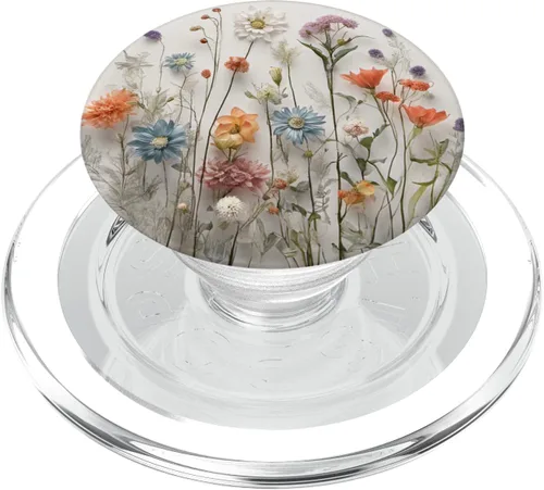 Vista 8 de Mixed Flower Bouquet Floral Pattern PopSockets Standard PopGrip