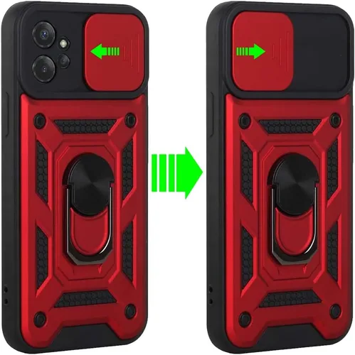 Vista 2 de PT - Funda con función atril para cámara Motorola G Power 5G 2023 XT2311DL + soporte de regalo (rojo)