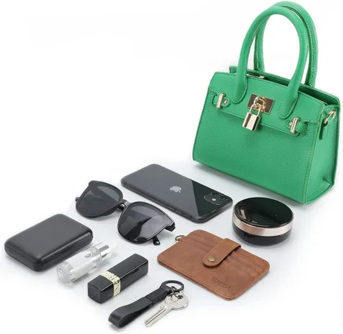 Vista 5 de Bolso bandolera de cuero vegano para mujer, bolso de hombro cruzado de moda, bolso pequeño con asa superior, bolso de noche