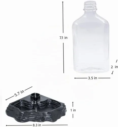 Vista 6 de Lizard - Dispensador automático de cuenco de agua con diseño de Negro